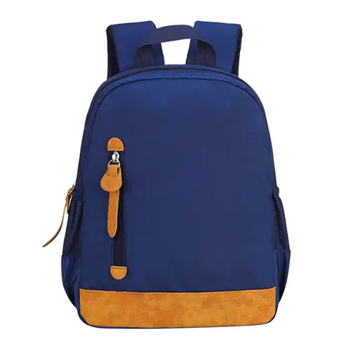 Stylish Customizable Backpack with Faux Leather Accents and Spacious Compartments